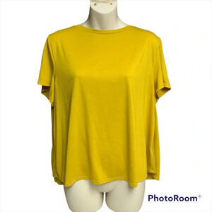 Old Navy active split back top Go Dry yellow size Large